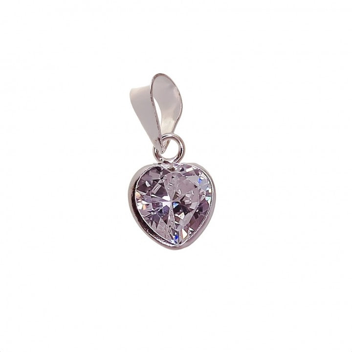 Colgante de plata con circonita transparente