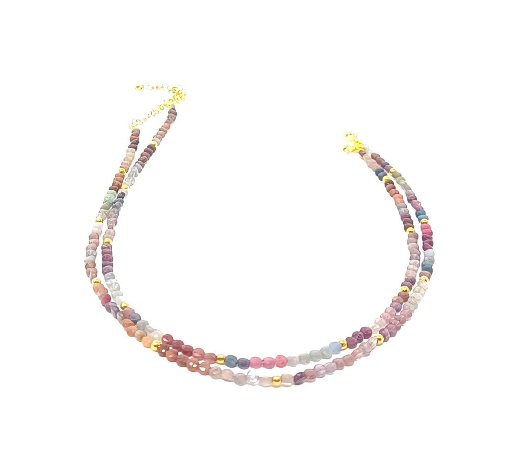 Gargantilla collar piedra zafiro - Mooncolors.es