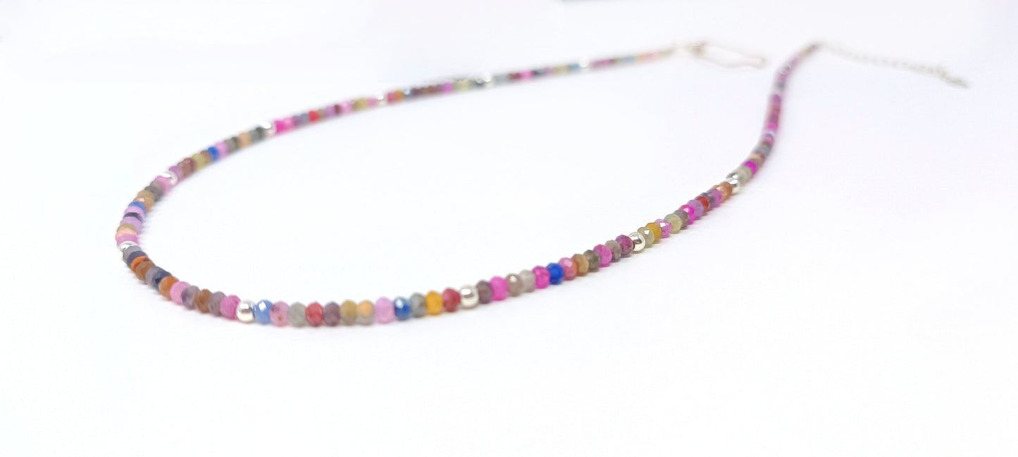 Gargantilla collar piedra zafiro - Mooncolors.es