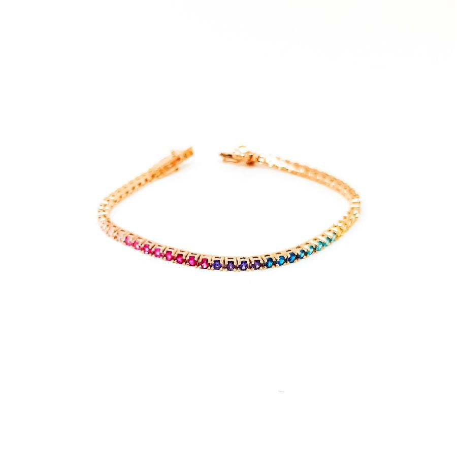 Pulsera de plata riviere con circonitas