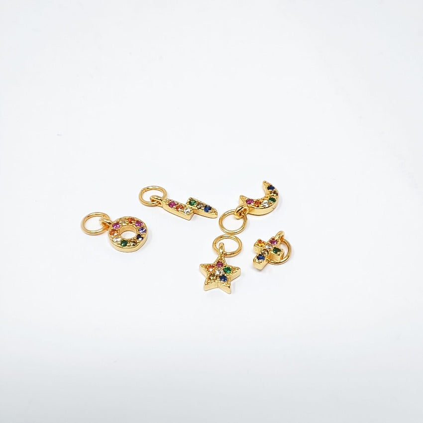 Pendientes de plata charms intercambiables