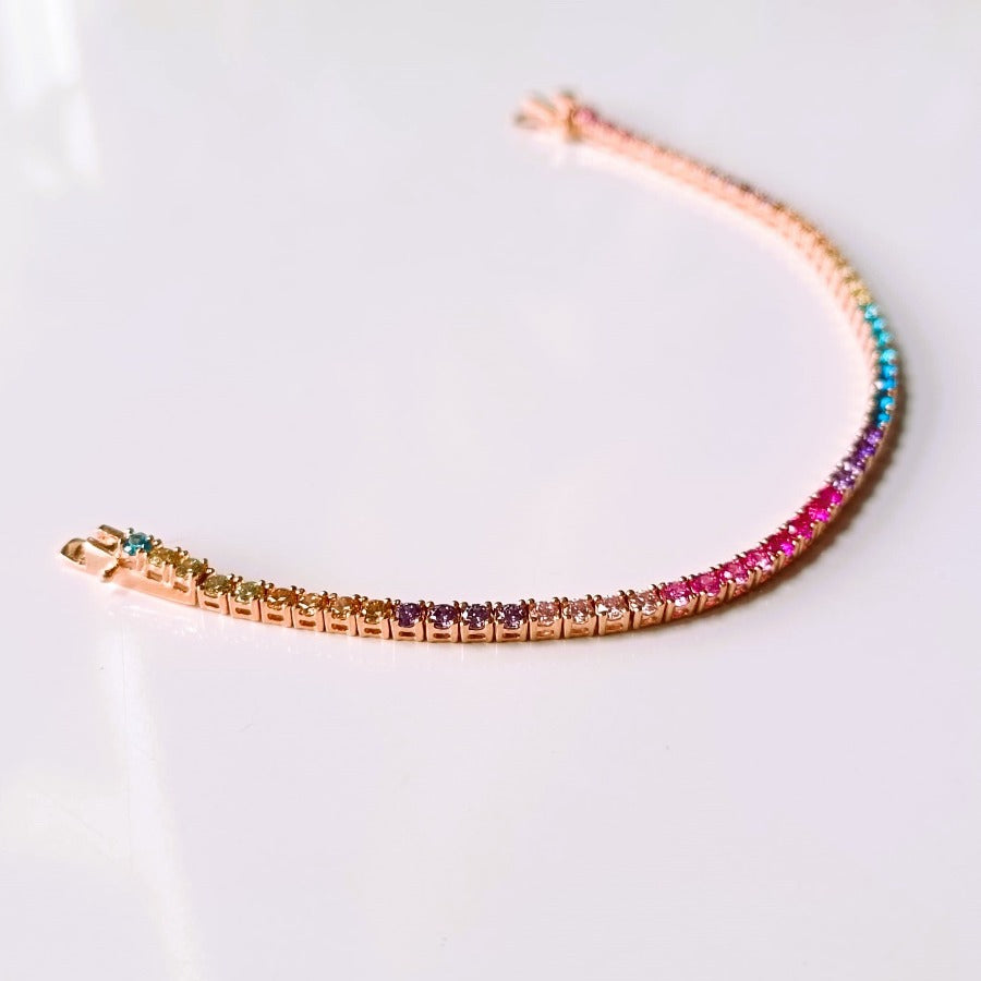 Pulsera de plata riviere con circonitas