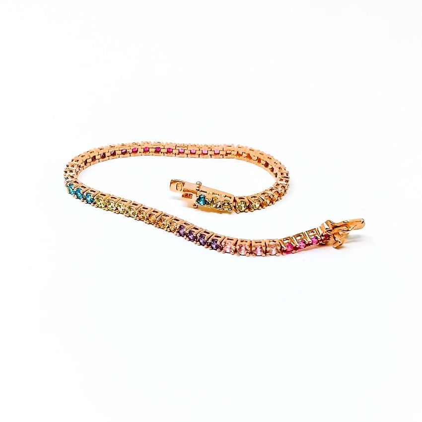 Pulsera de plata riviere con circonitas