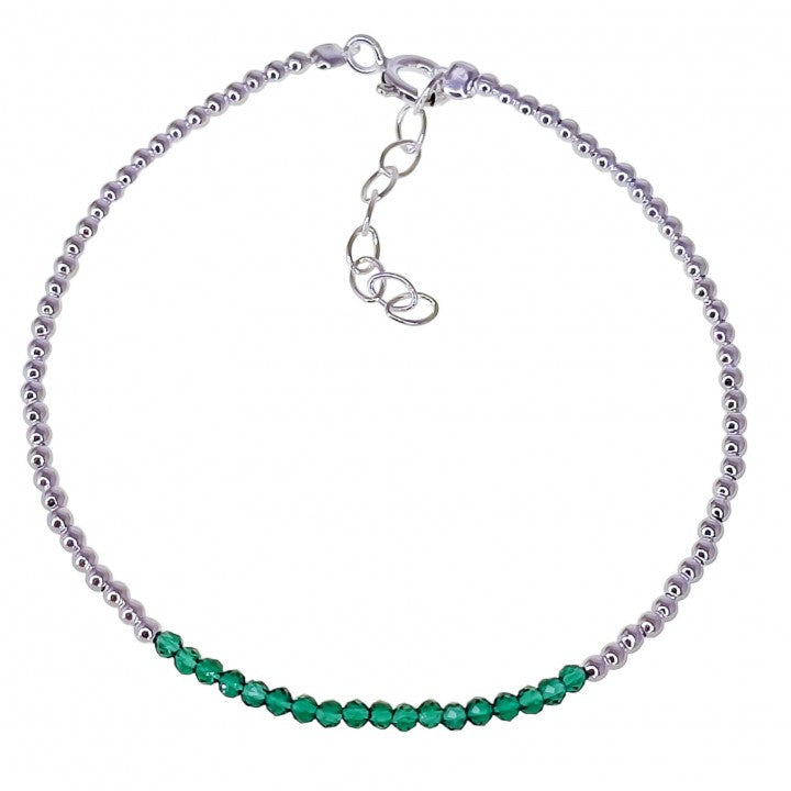 Pulsera mujer plata con piedras - Mooncolors.es